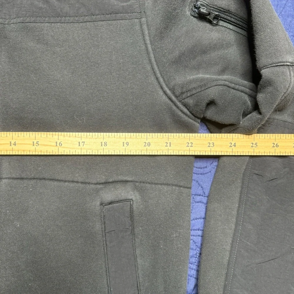 The North Face Mens Sherpa Lined Hooded Jacket Black Large Full Zip Softshell